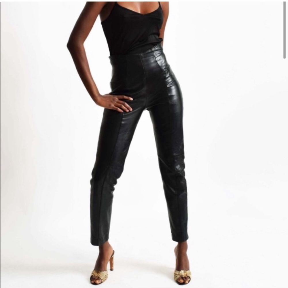 Vintage black leather pants